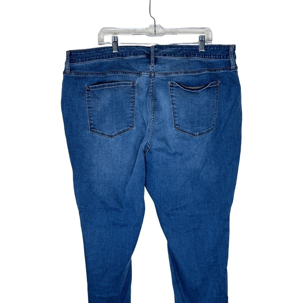 a.n.a High Rise Jegging Womens 22W Blue Button Fly Raw Hem Stretch Denim Jeans - Picture 8 of 9